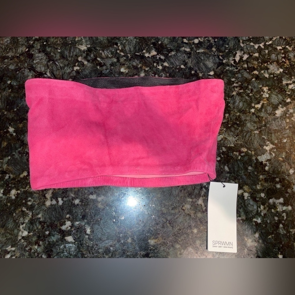 New! SPRWMN Suede Micro Tube Top in Pink 🩷 Small NWT! - Picture 13 of 16